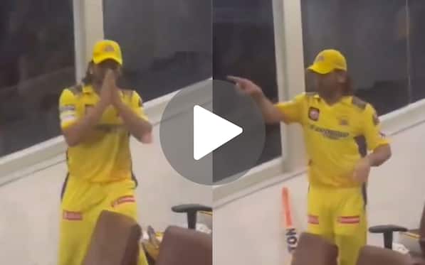 [Watch] MS Dhoni Spotted In Nervousness While Waiting To Bat Amid GT-CSK Affair